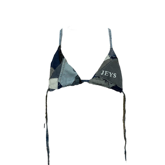 Biquíni jeans patchwork